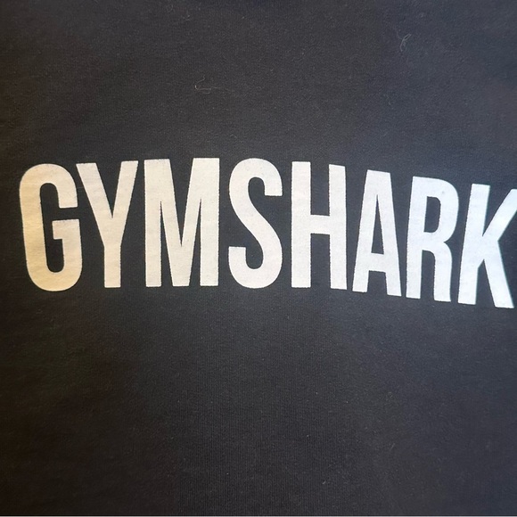 (Sold) Gymshark Cropped Pullover Hoodie-Black-Spellout Graphic-Small - Picture 4 of 13